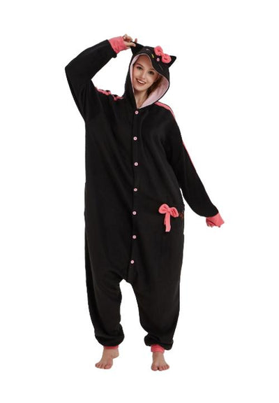 combinaison pyjama hello kitty noir