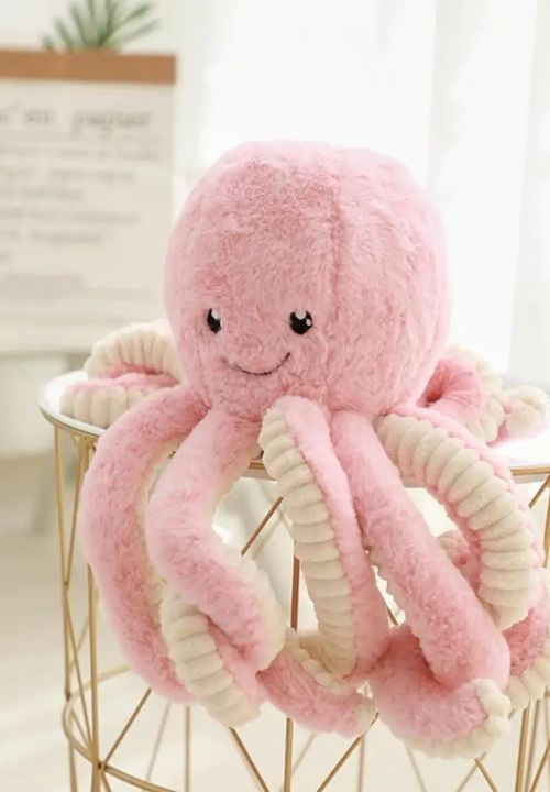 Peluche Poulpe Rose