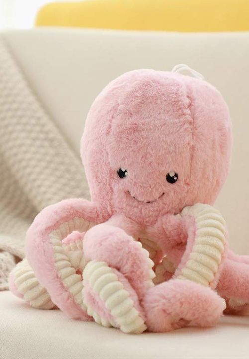 Peluche Poulpe Rose