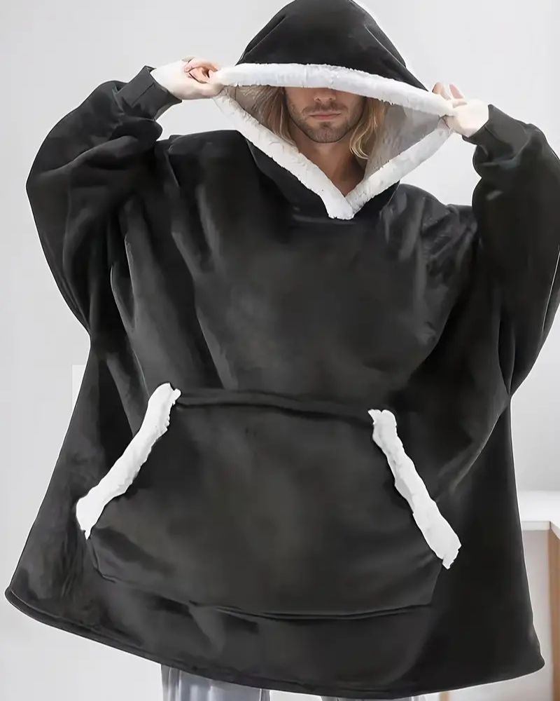 Sweat Plaid Homme Noir