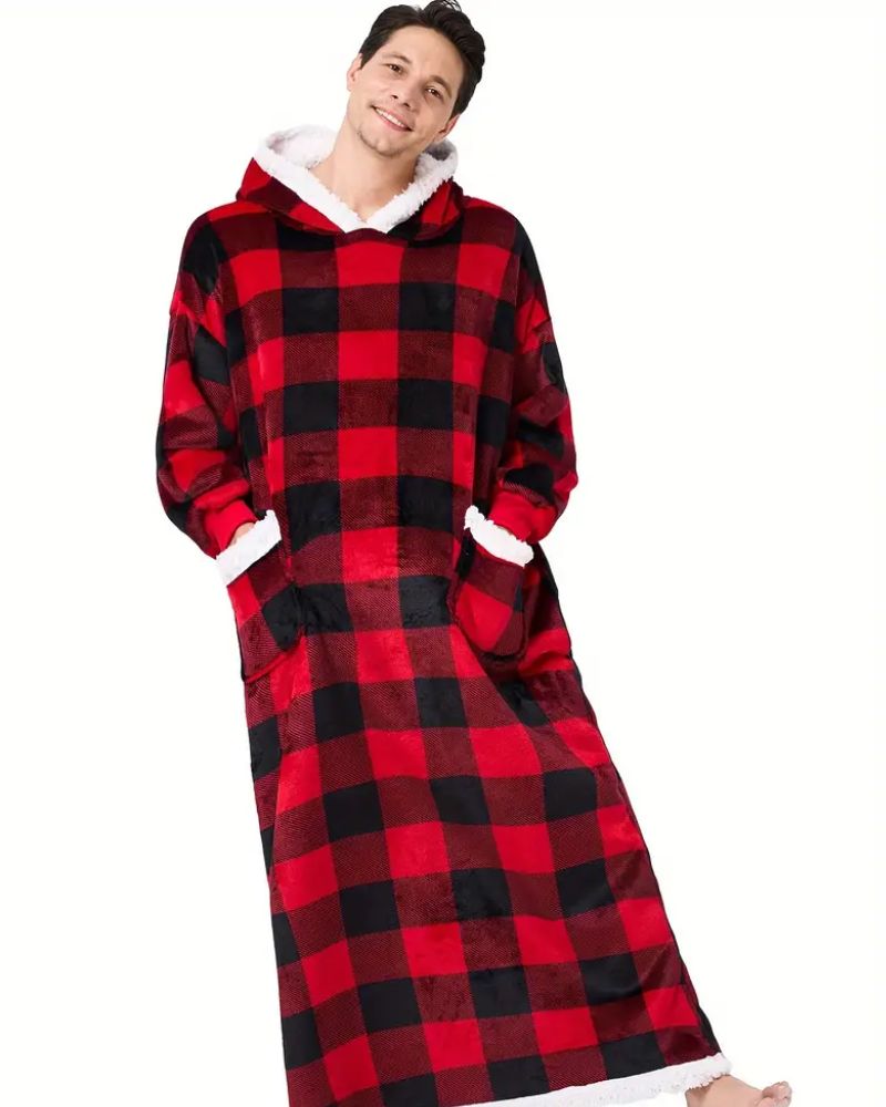 Pull Plaid Homme À Carreaux Tartan Long