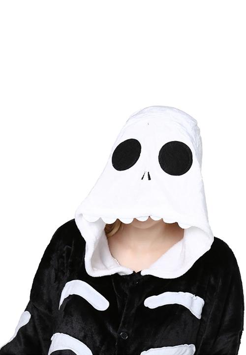 Combinaison Pyjama Squelette Adulte - Grenouillère Polaire, Brille Dans Le Noir, Déguisement Halloween