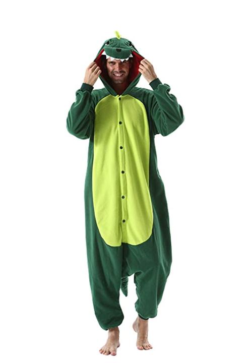 Landofgenie Pyjama Combinaison Homme En Pur Coton - Onesie Dinosaure George Manches Courtes, Ultra Doux Et Confortable