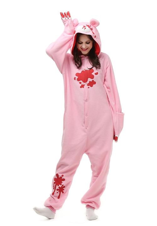 Combi-pyjama ourson phosphorescent fille - rose, Fille