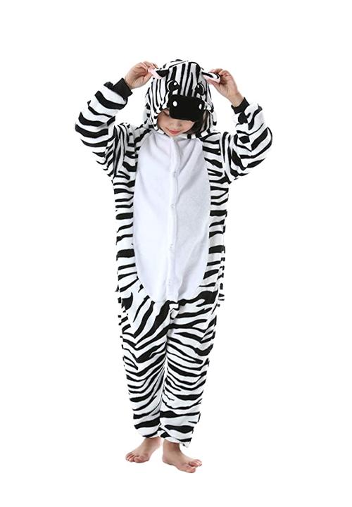 combinaison pyjama zèbre fille