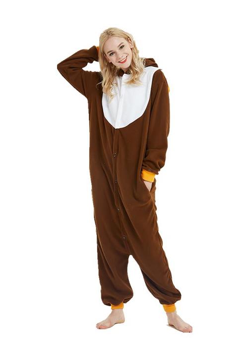 Combinaison Pyjama Renne En Polaire – Homme Ou Femme, Avec Capuche – Chaud, Doux, Idéal Pour Noël Ou Cadeau – Taille Adulte/ado - 2