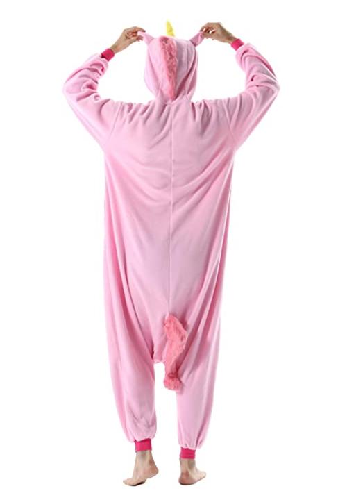 Combinaison Pyjama Licorne Adulte Flanelle Douce - Costume Cosplay Avec Capuche, Unisexe - Small