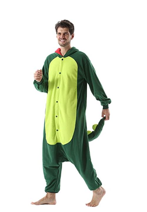 Combinaison Pyjama éléphant Polaire Pour Homme - Doublée Moelleuse Pour Déguisement Ou Soirée Cocooning - 9