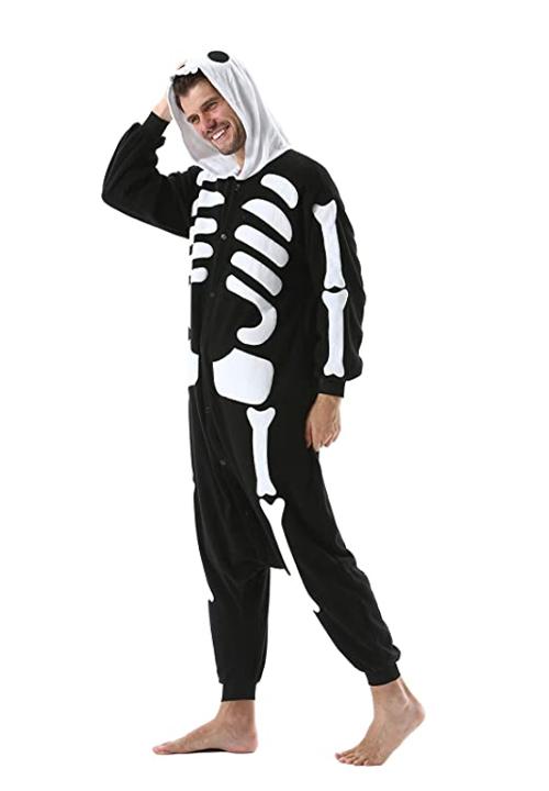 combinaison pyjama squelette homme